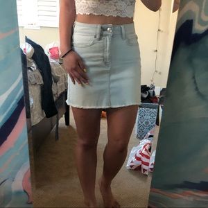 american eagle jean skirt